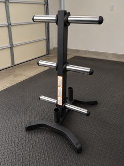Fitness Reality Olympic Weight Plate & Bar Storage Rack