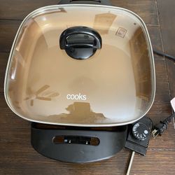 Cooks  tray 12-in L x 12-in W 1200-Watt Non-Stick Electric Skillet