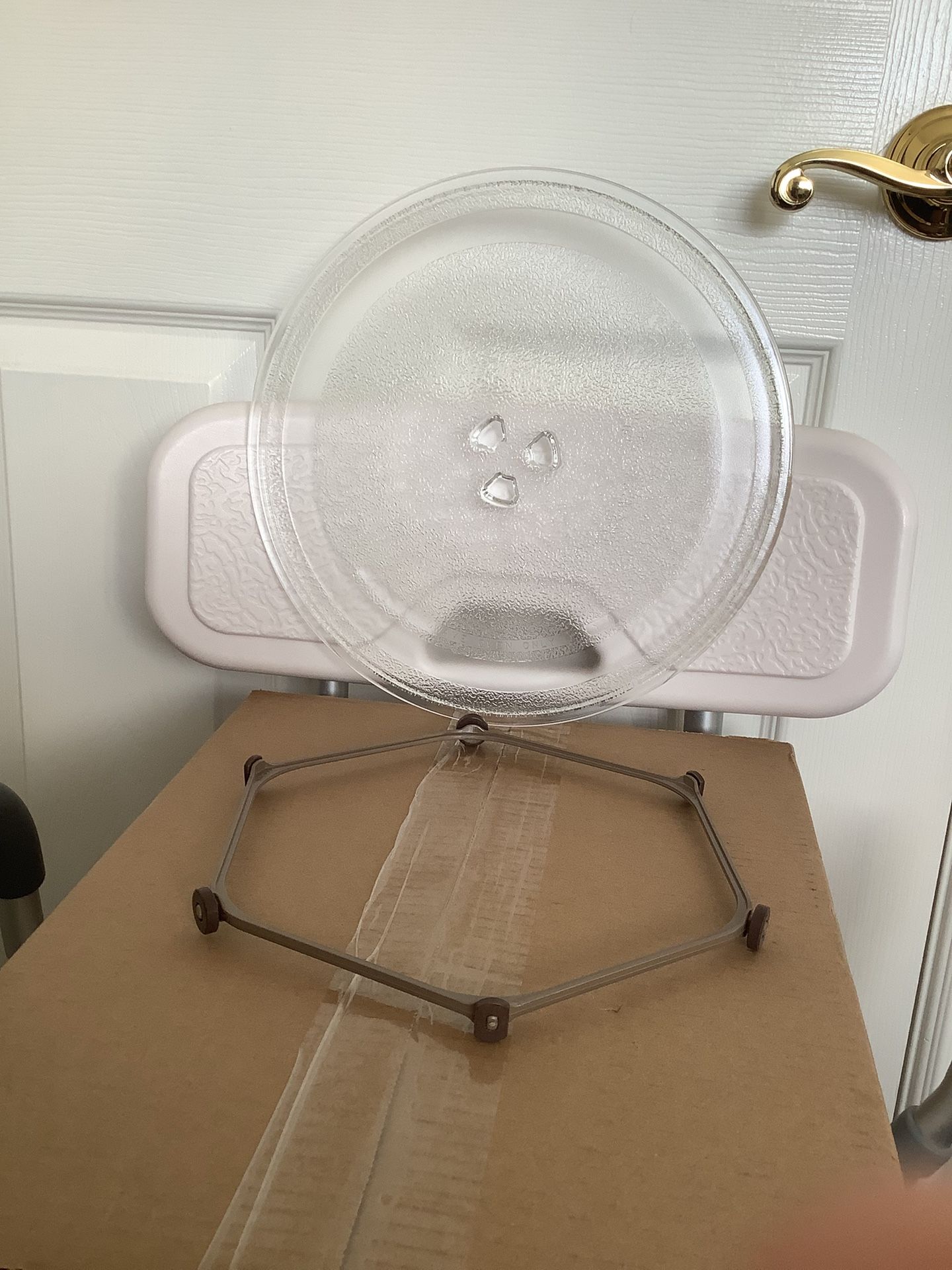 Replacement LG Microwave Lmc0975st Glass Plate Turntable & Hexagon Guide Roller Ring BUNDLE **LOcated In Agoura Hills**