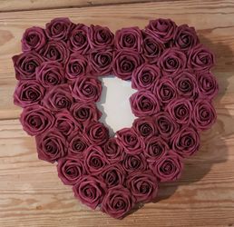 Burgundy photo heart for any decoration