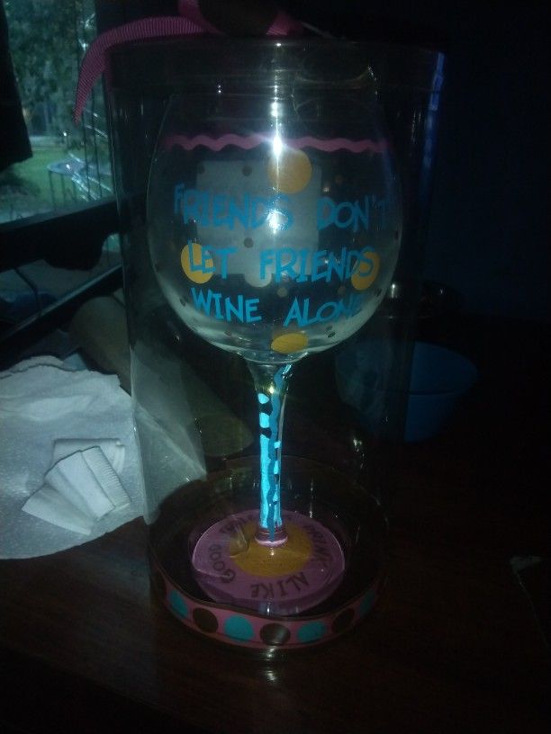 Decorated Wine  And Margarita Glasses