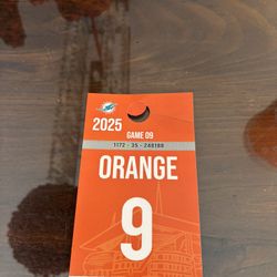 Miami Dolphins Vs Bucs Orange Parking Pass
