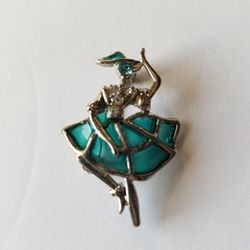 Turquoise Tiny Dancer Pin