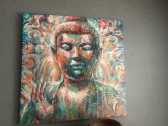 $10 Large Colorful Buddha Canvas Art
