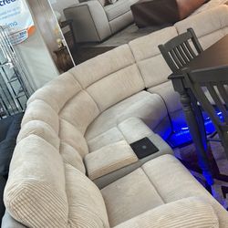 Electrical Recliner Led Sectional 