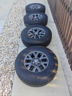16" TOYOTA TACOMA WHEELS /RIMS, 16X7 ALLOY 6V SPOKE DARK GRAY FACTORY OEM