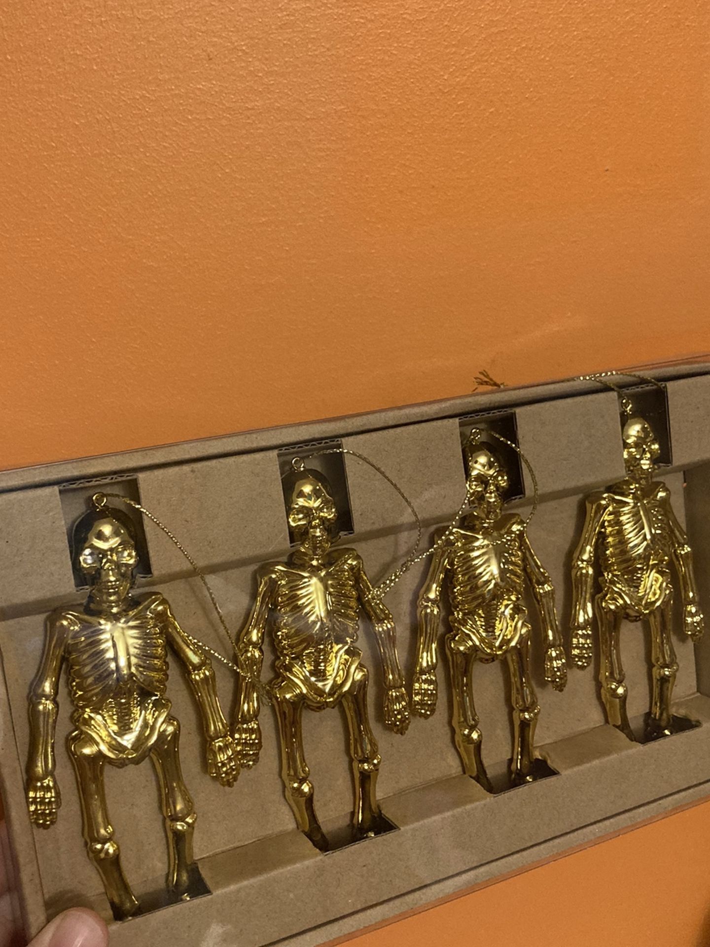 Gold skeleton ornaments