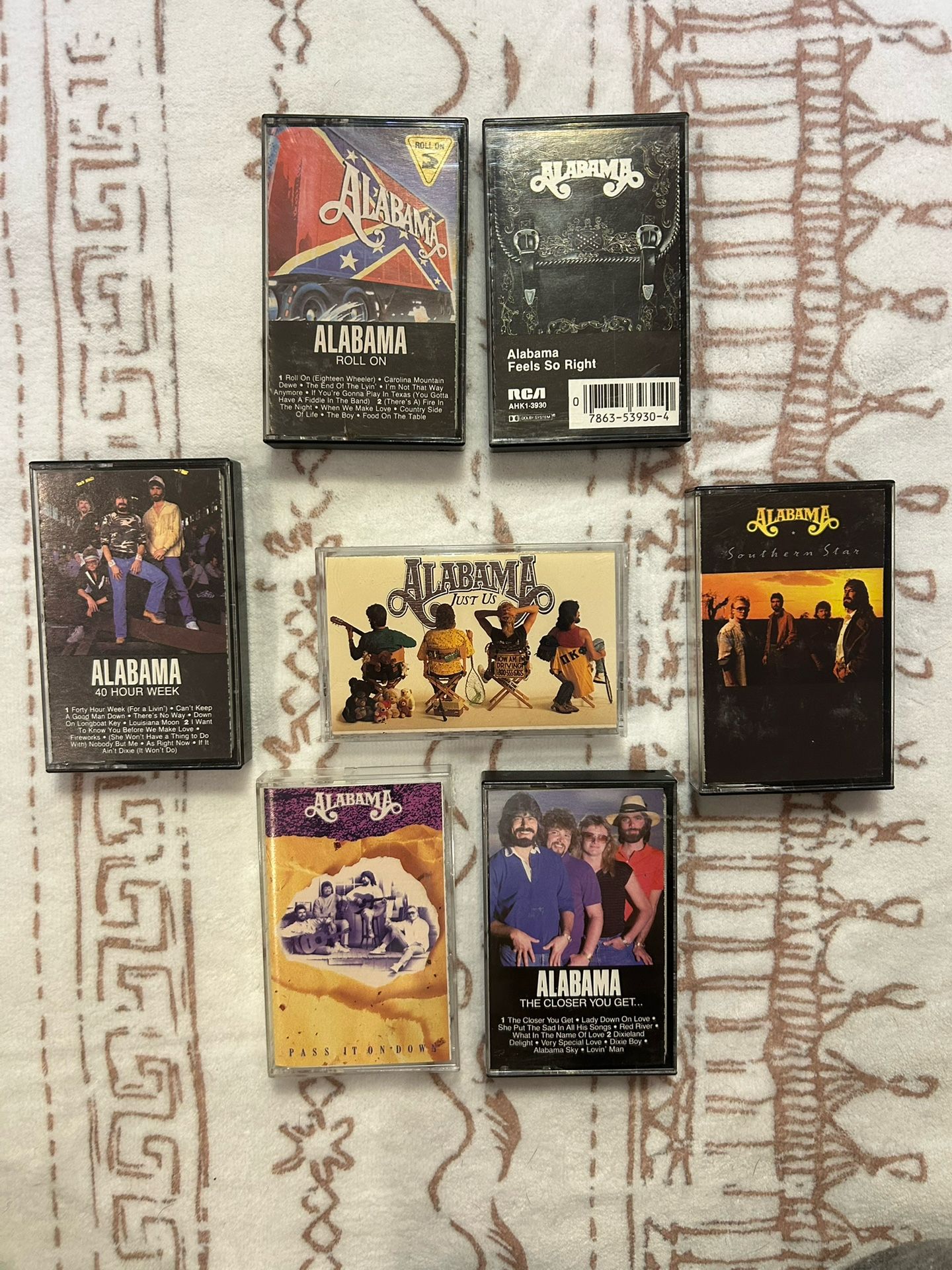 Bundle of 7 Alabama Cassette Tapes