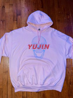 Mens Pink Anime Streetwear Hoodie