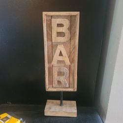 Rustic Style Bar Sign