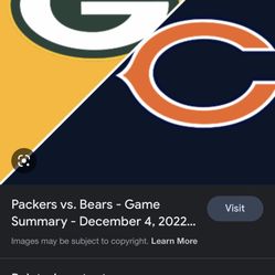 Bears Vs Packers Dec 4 Sec 132 Row 14  Pair Of Tickets 