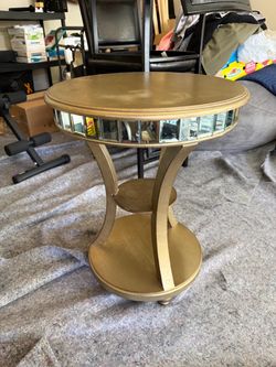 Gold Mirrored Accent Table