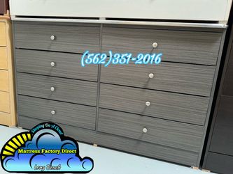 Eight drawer dresser grey new silver trim cajonera Comoda mueble