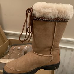 UGG  Cuff Sheepskin Women's Boots Chestnut 