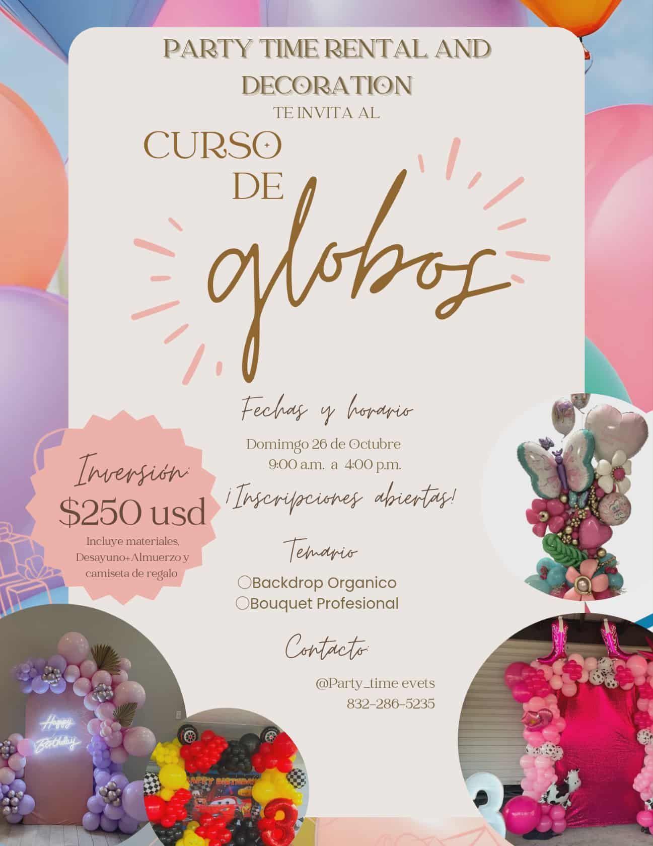 Clase Profesional De Globos Aprende A Realizar Hermosas Decoraciones Ya Sea Para Negocio O Para Tu Familia