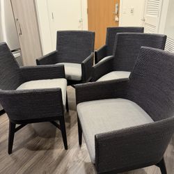 Marisol Seagrass RH Ding chairs x5