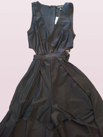 Cefian Black Romper Dress - New with Tags - Size Small