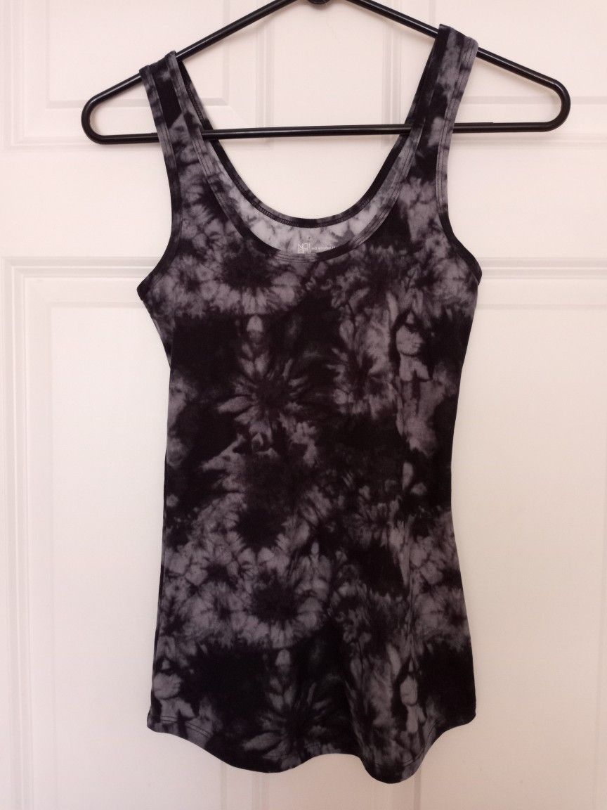 TANK TOP Black & Grey Tye- Dye size S (3-5)