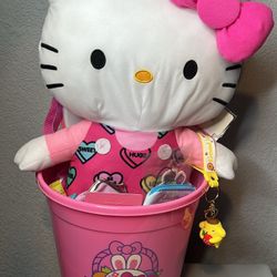 HK Hearts Plush Basket