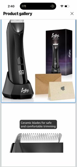 Manscape Body & Pubic Hair Trimmer for Men w/Light - No Nick, No Cut, Balls Trimmer - No Razor Burn
