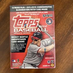 Baseball Cards - 10 Pack Box - Topps 2012 Baseball Update Series 