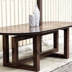 Custom Built Dining Table Solid wood Farmhouse Set Modern Rustic Bench Country Oval Round Counter Breakfast Height  Farm House 