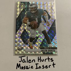 Jalen Hurts Philadelphia Eagles All-Pro QB Mosaic Short Print Insert Card. 