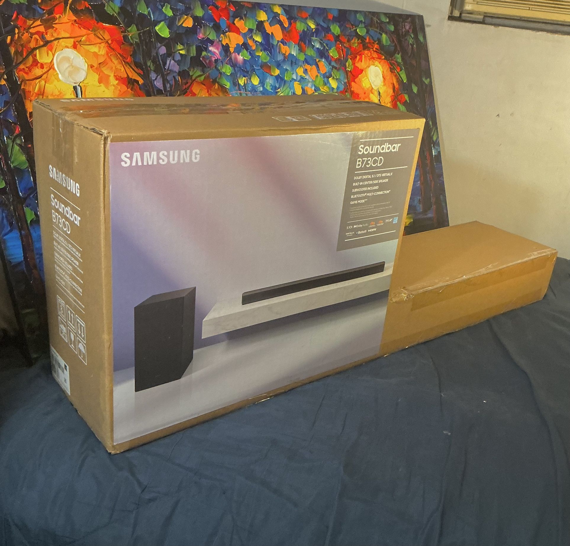 Samsung HW-B73CD 5.1ch Soundbar Home Theater System | Dolby Audio & DTS Virtual:X | Wireless Subwoofer  | Adaptive Sound | Game Mode