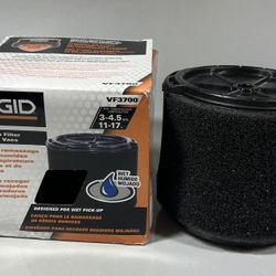 RIDGID Wet Application Foam Filter for 3-4.5 Gallon RIDGID Wet/Dry Shop Vacuum  