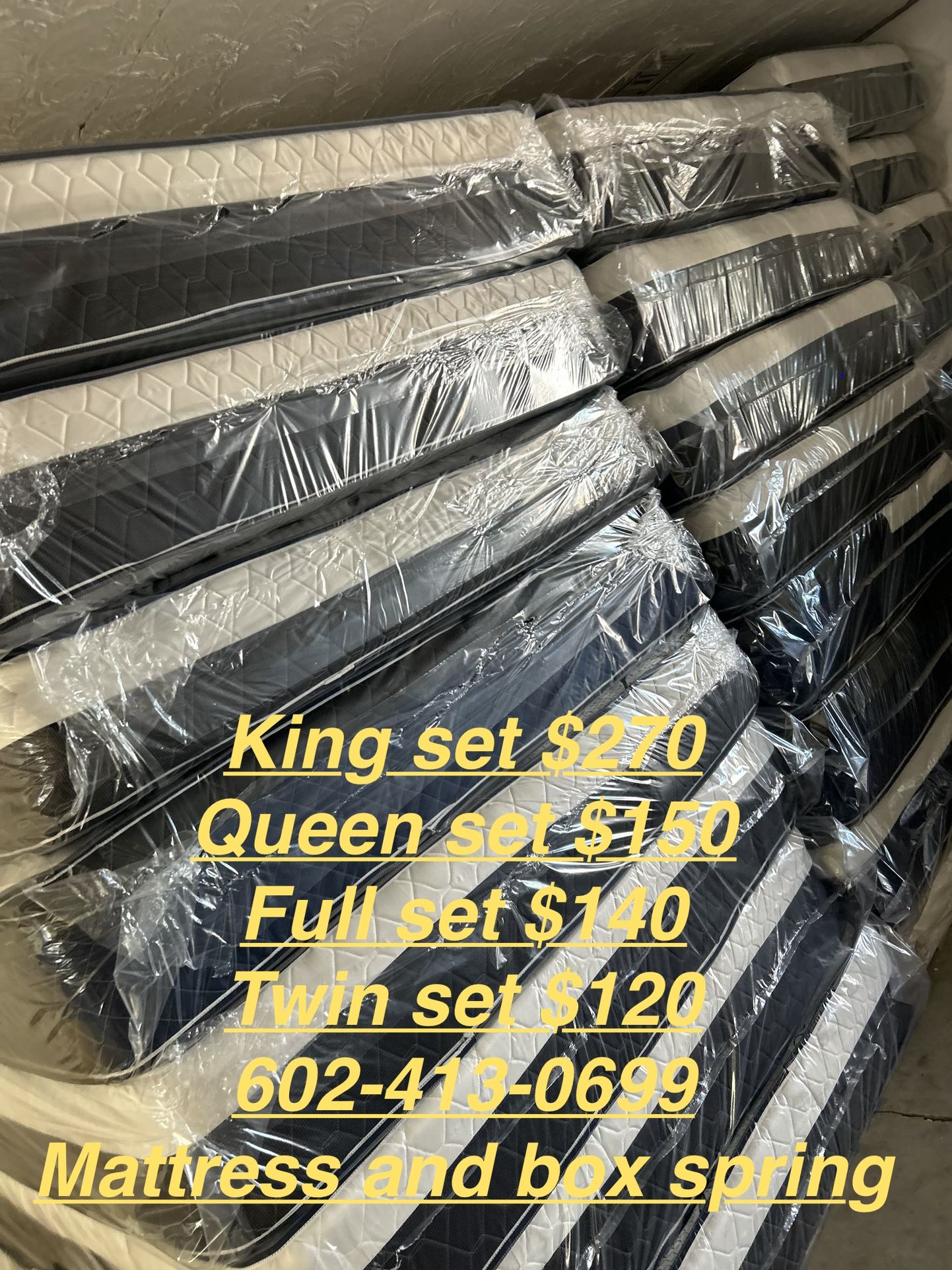 KING BED AND BOX SPRING $270 We Deliver Or Pick Up