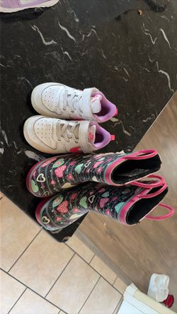 Nike shoes and water boots