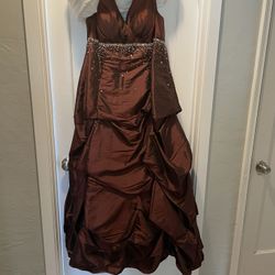 Burgundy Evening Quinceanera Dress