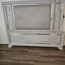 King Size Gray Bed Frame