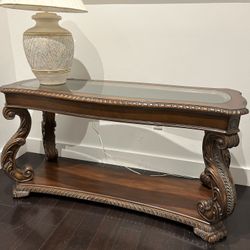 Antique Finish Sofa/Console Table by Coaster