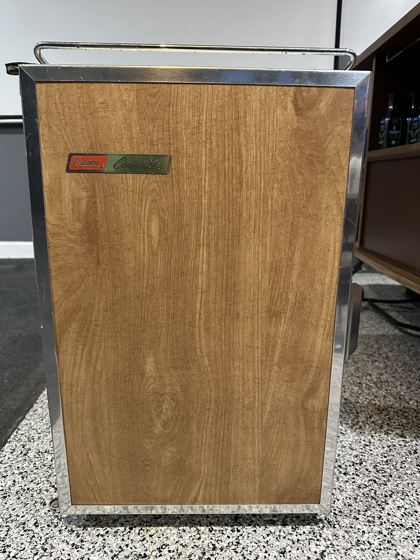 NICE! Vintage Coleman 3 Way Convertible Cooler Stand Up Ice Chest Camping 05/85