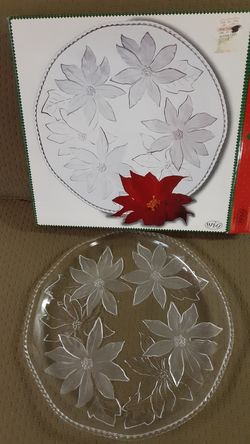 POINSETTA CHRISTMAS PLATTER
