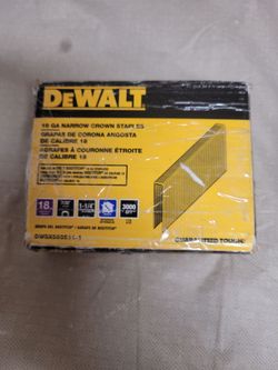 DEWALT 1-1/4 In.  X  7/32 In. 18-Gauge Crown Glue Collated Steel Staples  (approximately 2000)