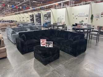 New Black Sectional 