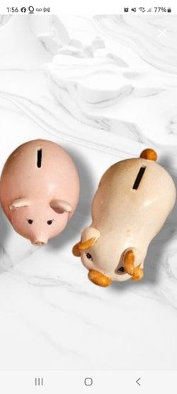 Two Ceramic Piggy Banks