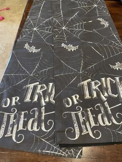 Halloween 🎃 Table Runners Black 72” X 14”, 2 Available 