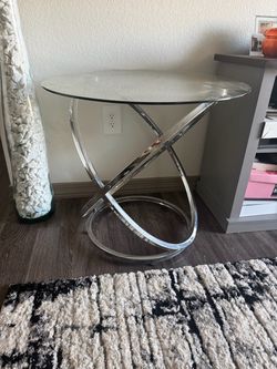 Glass Accent Table  $65