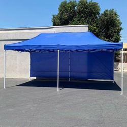 (New) $205 Heavy Duty 10x20 ft Instant Popup Canopy Shades with (2) Sidewalls