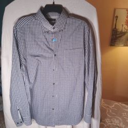 Banana Republic Mens Button Down Long Sleeve Plaid Shirt Sz XL