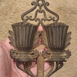 Antique Fireplace Match Holder, Cast Iron