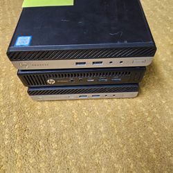 HP Mini PC’s (x3). Prodesk 600 G2, Prodesk 400 G3 & Elitedesk 800 G3. 
