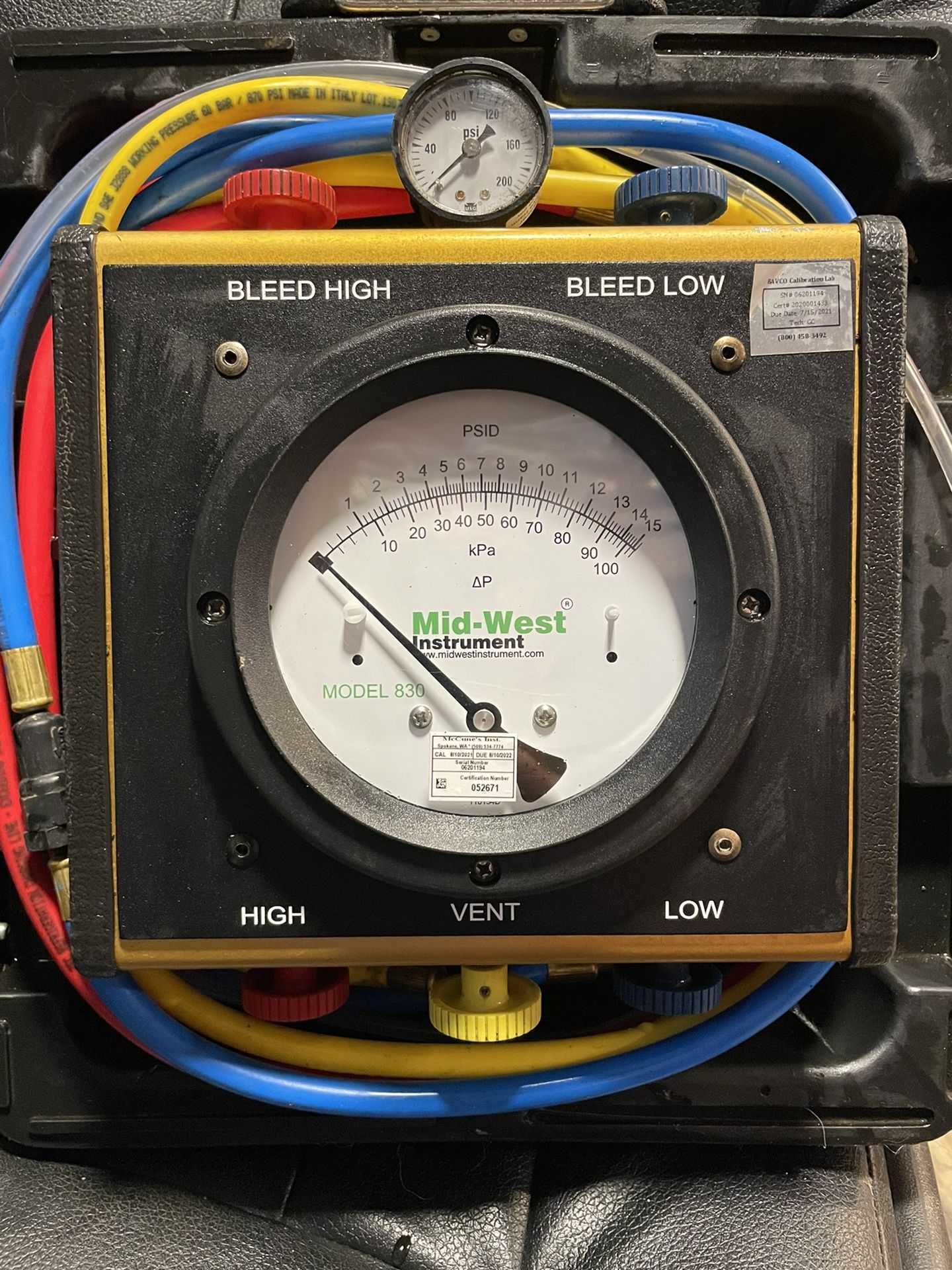 Midwest 830 Backflow Assembly Test Kit