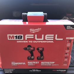 M18 FUEL 18V Lithium-Ion Brushless Cordless Hammer Drill and Impact Driver Combo Kit (2-Tool) with 2 Batteries