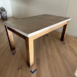 Concrete/Wood Indoor/Outdoor Dining Table - 64”L x 38” W