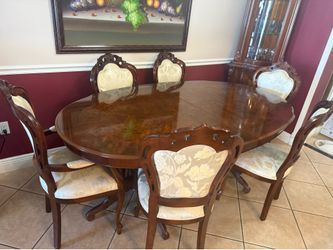 Vintage Dining Table and China Cabinet