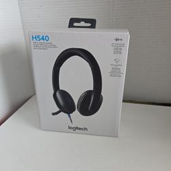 Logitech H540 USB Computer Headset Noise-Canceling Mic HD Sound New Read